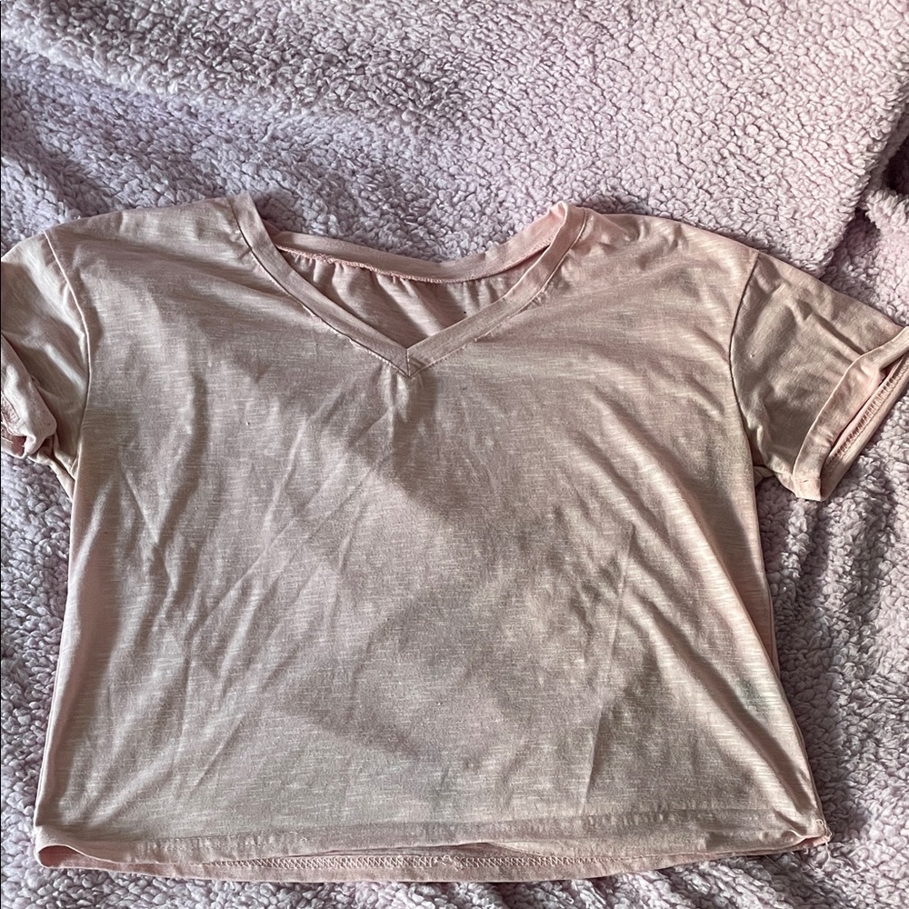 Pink cropped t-shirt